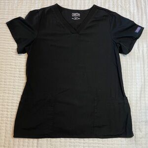 Cherokee Women's Solid Black Scrub Top